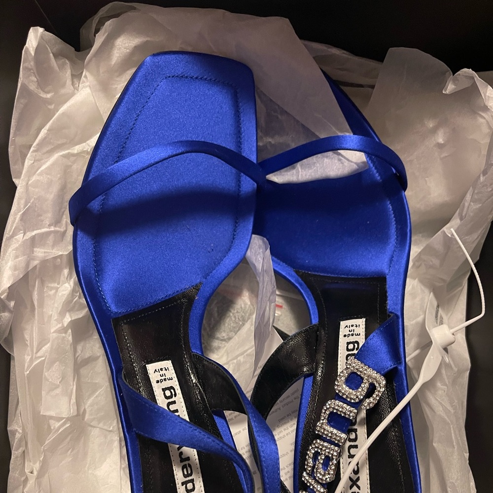 Alexander wang 85mm Ivy embellished satin sandals